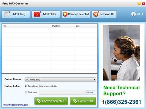 MP3 Converter Software Interface