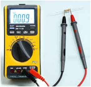 Ohmmeter Measuring Choke Resistance