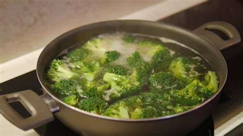 Broccoli Boiling in a Pot