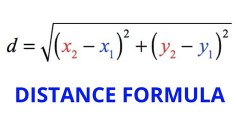 Distance formula in coordinate geometry image