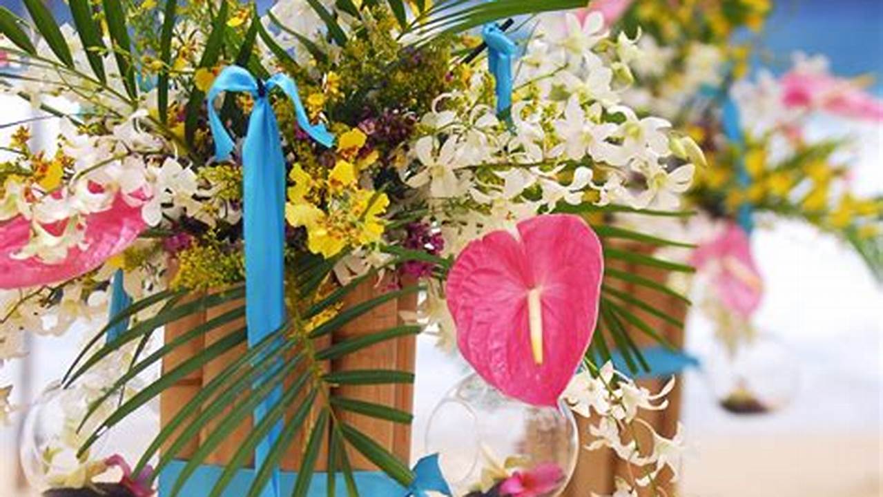 Images References, Tropical Centerpieces For Wedding