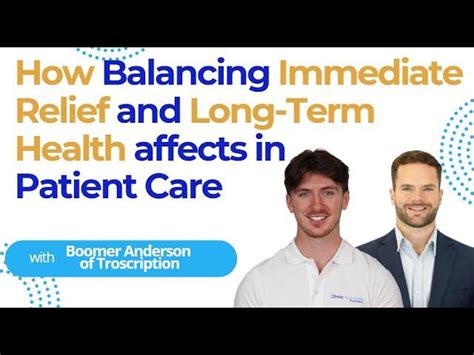 Immediate Relief and Long-Term Health