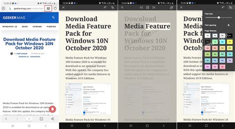 Immersive reader in Edge for Android and iOS