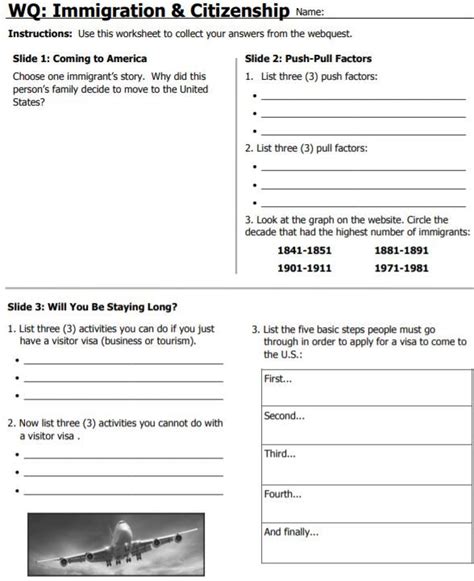 Immigration Pathway To Citizenship Worksheet Answers