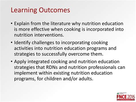 Implementing Effective Nutrition Education Programs