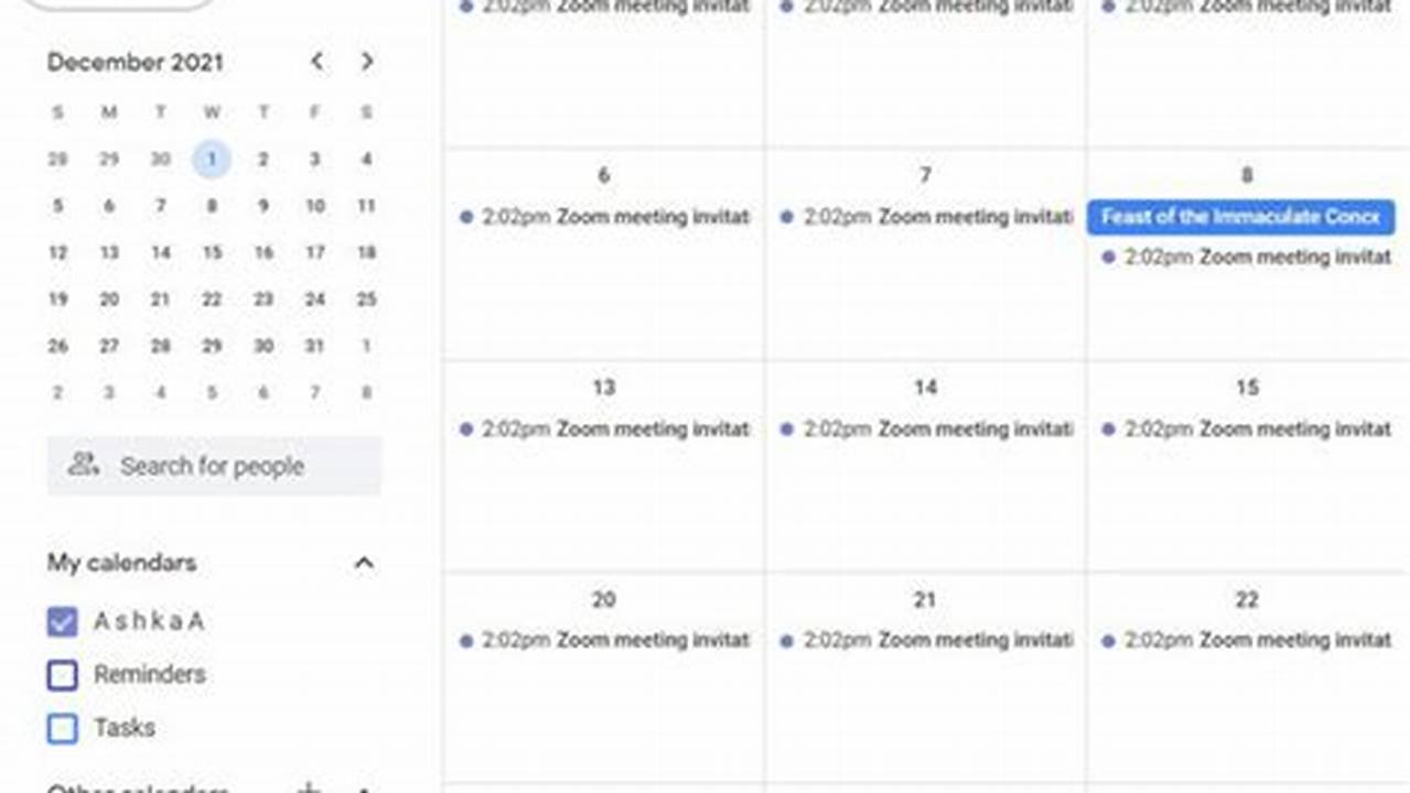Import Calendar Google