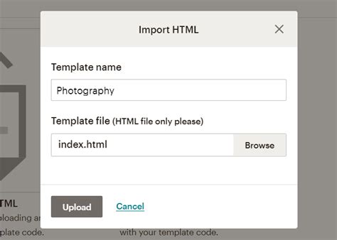 Import Template Into Mailchimp