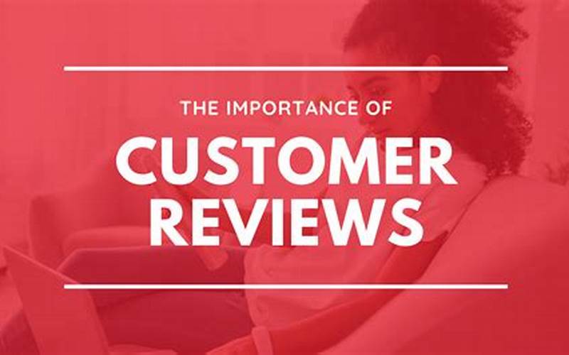 Importance Of Customer Reviews