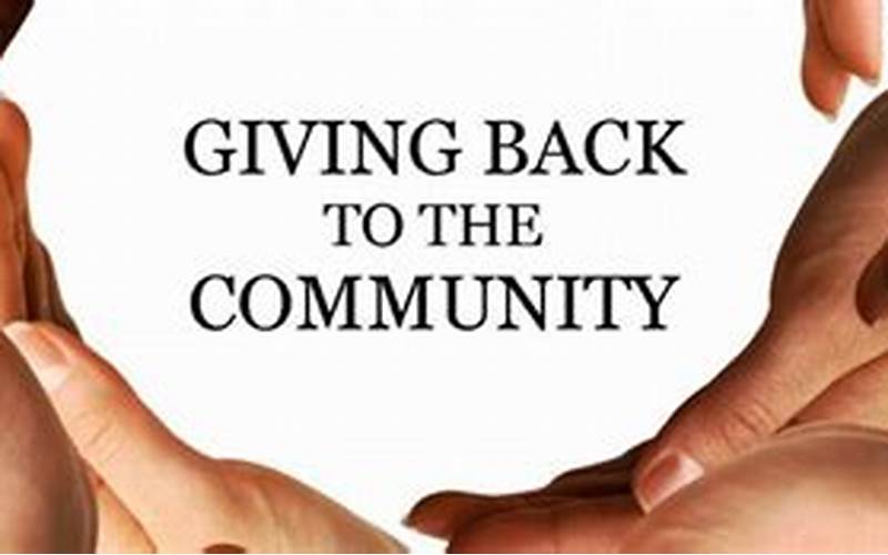 Importance Of Giving Back