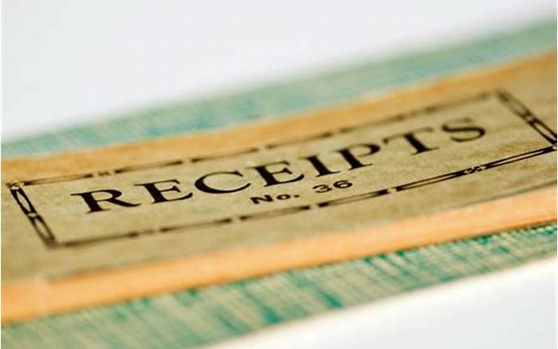 Importance Of Maintaining Proper Receipts