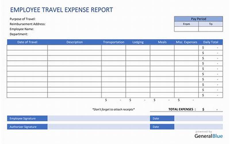 Importance Of Using A Travel Expense Sheet