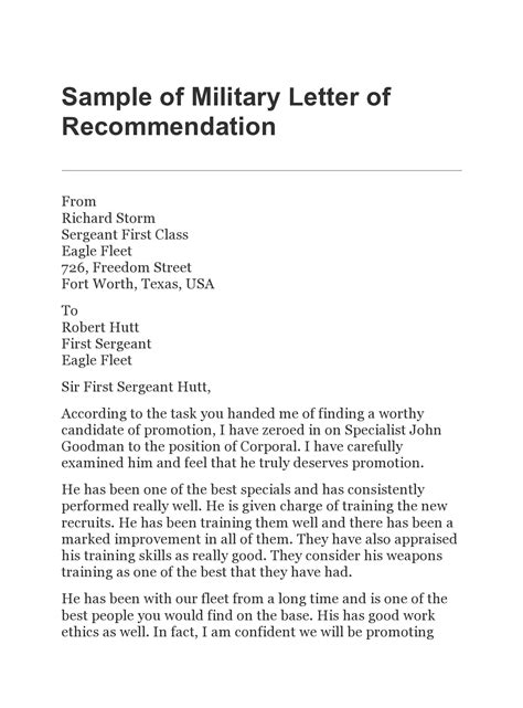 Importance of Military Letters of Recommendation