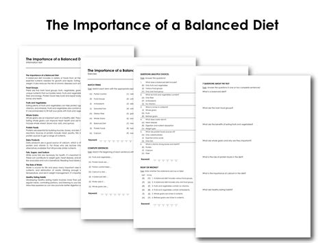 Illustration of a Balanced Diet