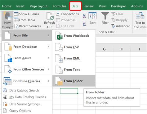 Importing Windows Directory and File Details into Excel