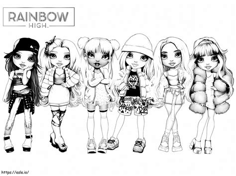 Imprimer Coloriage Rainbow High Coloring