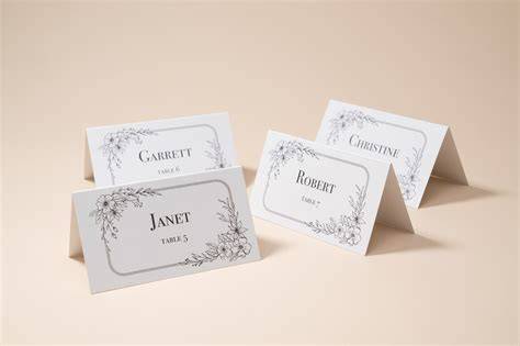 Imprintable Place Cards Template