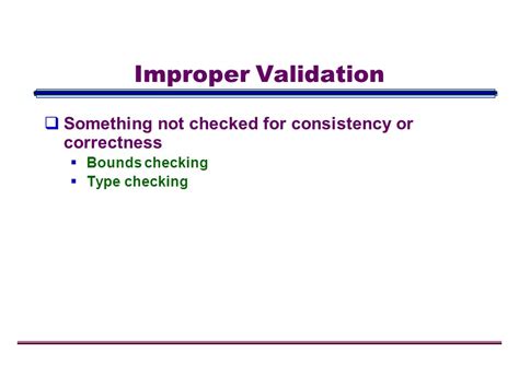 Improper validation