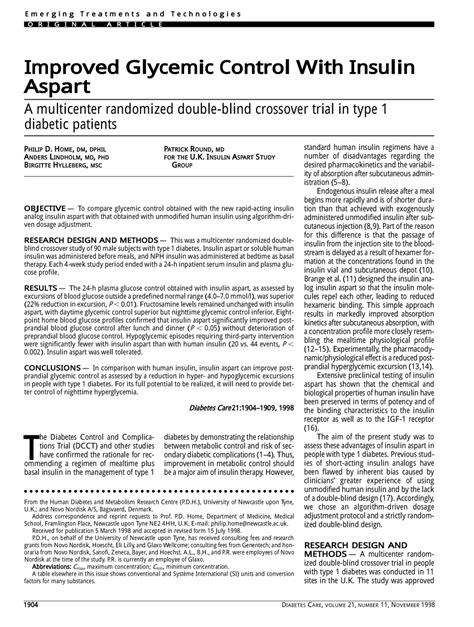 Improved Glycemic Control