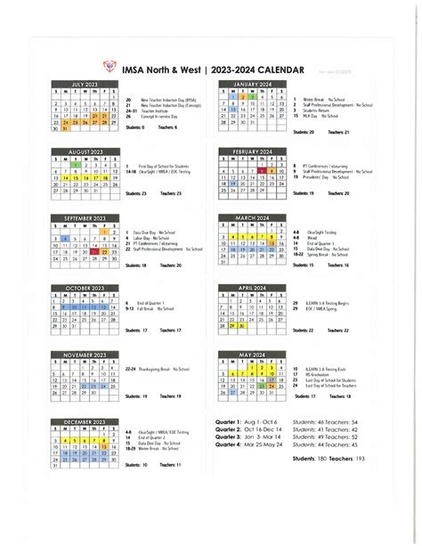 Imsa Academic Calendar