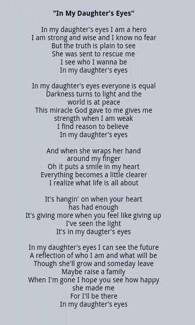 In My Daughter's Eyes lyrics