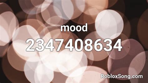 In The Mood Roblox ID