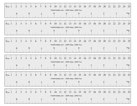 Inch And Centimeter Ruler Printable