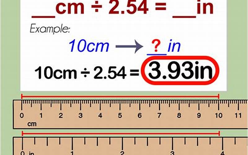 Inches To Centimeter Formula