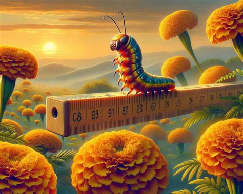 Inchworm Measuring The Marigolds