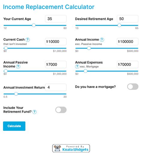Income Replacement Calculator