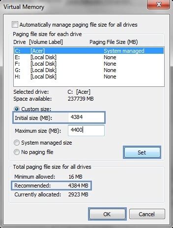 Increase Virtual Memory to Speed Up Windows Computer
