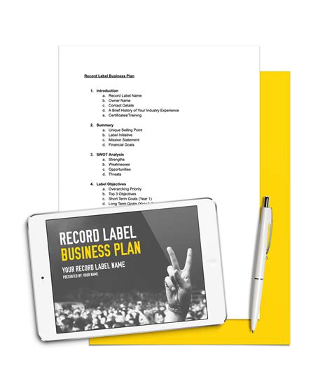 Independent Record Label Business Plan Template Professional Sample