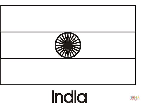 India Flag Coloring Page