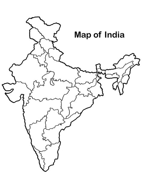India Map Coloring Pages