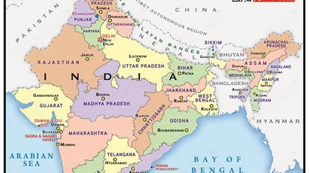 Indian Political Map 2024