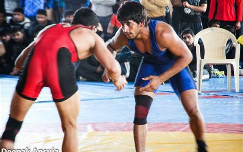 Indian Wrestlers In Action