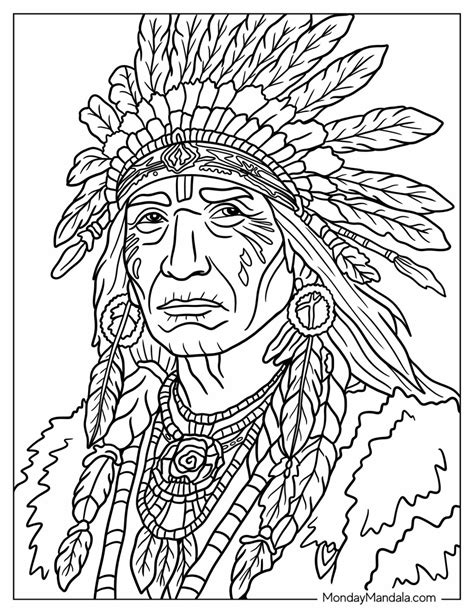 Indian Coloring Page