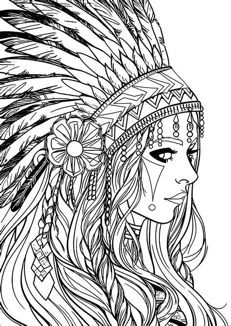Indian Coloring Pages For Adults