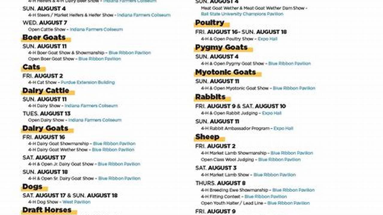 Indiana State Fair Program 2024