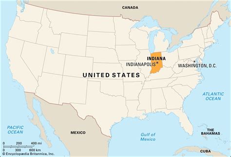 Map of Indiana State Map of USA United States Maps