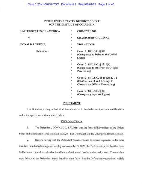 Indictment In Latin