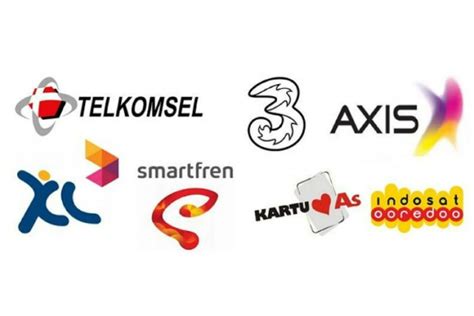 Logo berbagai provider telekomunikasi di Indonesia