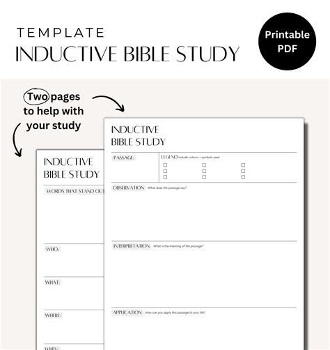 Inductive Bible Study Template