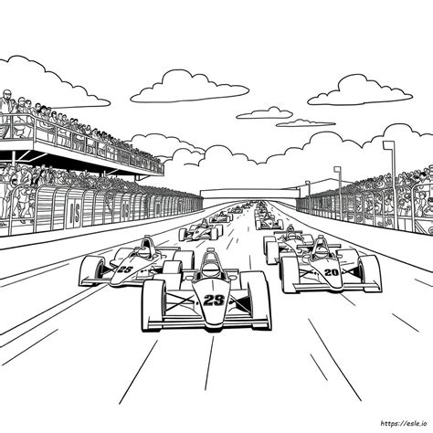 Indy 500 Coloring Pages