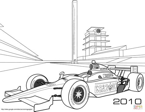 Indy Car Coloring Pages