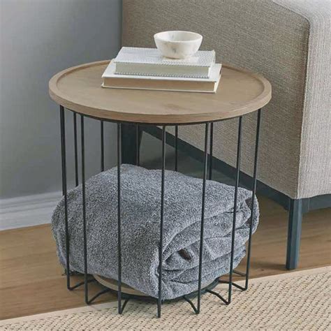 Inexpensive Side Table With Blanket Storage