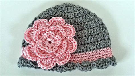 Infant Crochet Hats With Flowers