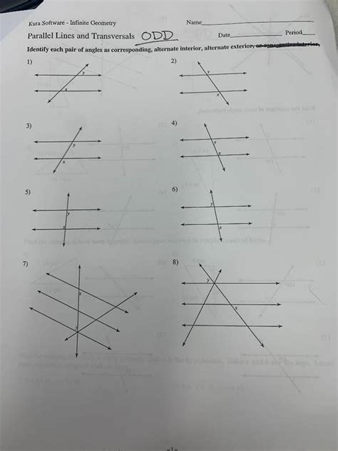 Infinite Geometry - Parallel Lines & Transversals Practice