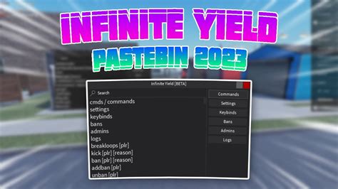 Infinite yield script (pastebin) 2023 - YouTube