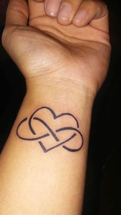 Infinity love wrist tattoo
