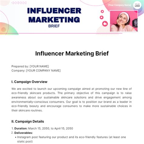 Influencer Message Template